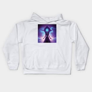 A Tiny Sorcerer With Big Magic Piloting a Body Through Space Kids Hoodie